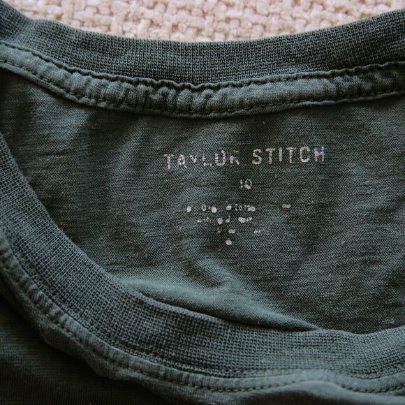 TAYLOR STITCH Men's simple green cotton hemp comfy shirt size M - Picture 2 of 3